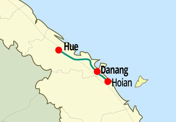 central vietnam travel map